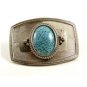 Western Cowboy Silvertone Blue Belt Buckle 10272013bc