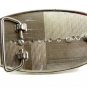 Western Cowboy Silvertone Blue Belt Buckle 10272013bc