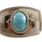 Western Cowboy Silvertone Blue Belt Buckle 10272013bc
