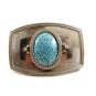 Western Cowboy Silvertone Blue Belt Buckle 10272013bc
