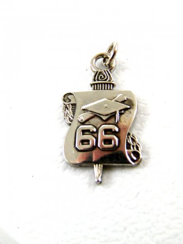 1966 Diploma Graduation Cap College University Charm / Pendant / Key 52714