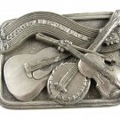 1984 Country Western Music Banjo guitar Fiddle Belt Buckle by Bergamot 82014
