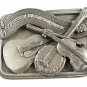 1984 Country Western Music Banjo guitar Fiddle Belt Buckle by Bergamot 82014