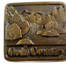 1976 Gods Country Belt Buckle 6914 Signed Adezy