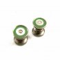 Deco Silvertone Mother Pearl Green Cufflinks Bear Wilde KUM-A-PART 102714v