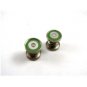 Deco Silvertone Mother Pearl Green Cufflinks Bear Wilde KUM-A-PART 102714v