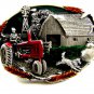 1981 Farmer Tractor Barn Wind Mill Belt Buckle by Bergamont