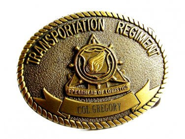 Transportation Regiment Spearhead of Logistics Brass Officer Belt Buckle 82814