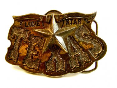 1980 Lone Star Texas Belt Buckle by Great American Buckle Co