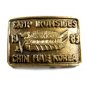 1983 Camp Ironsides Chin Hae Korea Handmade Brass Belt Buckle 62514