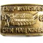 1983 Camp Ironsides Chin Hae Korea Handmade Brass Belt Buckle 62514