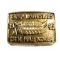 1983 Camp Ironsides Chin Hae Korea Handmade Brass Belt Buckle 62514