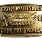 1983 Camp Ironsides Chin Hae Korea Handmade Brass Belt Buckle 62514
