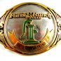 Houston Farm & Ranch Club Belt Dr. Bill Watkins Buckle By ADM 61914