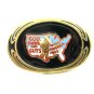 1983 God Guns Guts Made America Free Brass Belt Buckle by NAP 092614