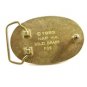 1983 God Guns Guts Made America Free Brass Belt Buckle by NAP 092614