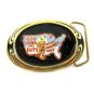 1983 God Guns Guts Made America Free Brass Belt Buckle by NAP 092614