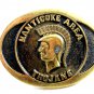 1978 Manticoke Area Trojans Brass Belt Buckle by BTS Made USA 092914