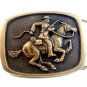 1978 Pony Express ? Man on Horse w/ Rifle Belt Buckle by BTS