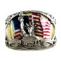 1985 The Flame of Freedom Statue of Liberty Brass Belt Buckle by Bergamont 62514