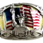 1985 The Flame of Freedom Statue of Liberty Brass Belt Buckle by Bergamont 62514