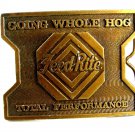 Going Whole Hog Feed Rite Brass Belt Buckle by Pembina Promotions 82114