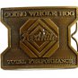 Going Whole Hog Feed Rite Brass Belt Buckle by Pembina Promotions 82114