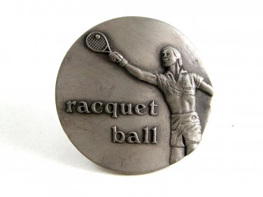 1979 Racquet Ball Belt Buckle by Indiana Metal Craft 4102014