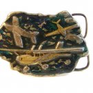 1977 Bergamont Airplane N9106G Belt Buckle Made in USA