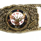 B.P.O.E. Elks Howdy Goldtone Belt Buckle Unmarked 121514