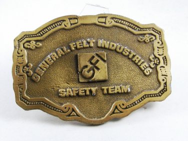General Felt Industries Safety Team Belt Buckle By Hit Line USA 121614