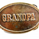 1982 Grandpa Brass Belt Buckle by Great American Buckle 2202014