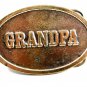 1982 Grandpa Brass Belt Buckle by Great American Buckle 2202014