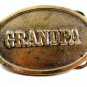 1982 Grandpa Brass Belt Buckle by Great American Buckle 2202014