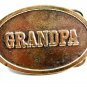 1982 Grandpa Brass Belt Buckle by Great American Buckle 2202014