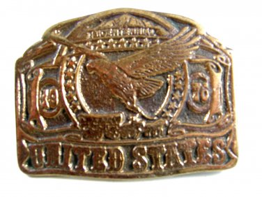 1976 Bicentennial United States Brass Belt Buckle by CDC Metals 62614