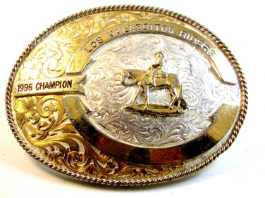 1996 Champion Los Vallecitos Riders Belt Buckle Montana Silversmiths