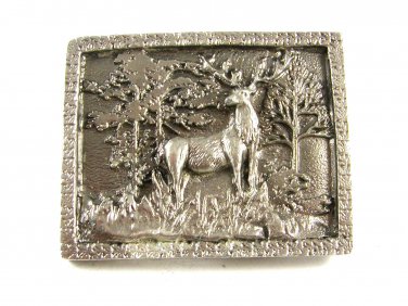 Buck Deer In The Woods Belt Buckle 82014