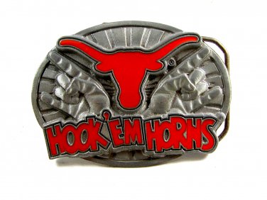 Hook 'Em Horns Texas Longhorns Belt Buckle