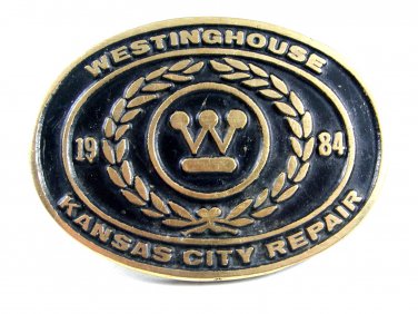 Westinghouse Kansas City Repair Brass Belt Buckle by DynaBuckle 81914