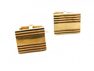 Classy Goldtone Cufflinks Unmarked 81814