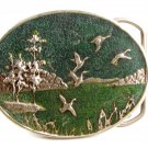 Ducks In Flight Belt Buckle 5714 Not Signed