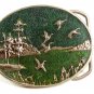 Ducks In Flight Belt Buckle 5714 Not Signed