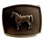 Western Cowboy Horse & Saddle Belt Buckle