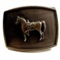 Western Cowboy Horse & Saddle Belt Buckle