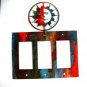 Shining Sun Triple Rocker Plate by Steel Images Made In USA 52815p
