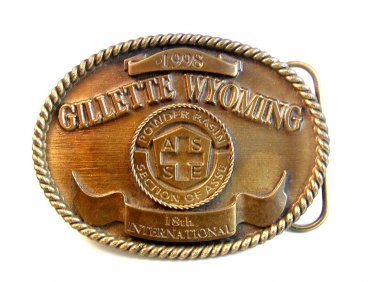Gillette Wyoming Powder Basin 18th International Engineers Belt Buckle