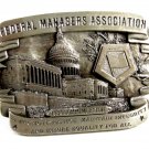 1984 Federal Managers Assoc. Belt Buckle Marked PROOF By Walt Byers 102214