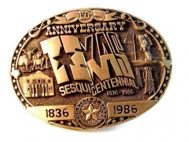 Official Texas Sesquicentennial Belt Buckle Limited Edition