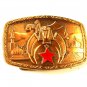 1981 Masonic Belt Buckle Jewel of The Order Red Star Harry Klitzner Original Box